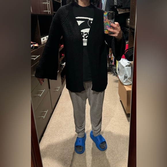 Pink Rose Open Front Cardigan Sweater Size S - Picture 6 of 6